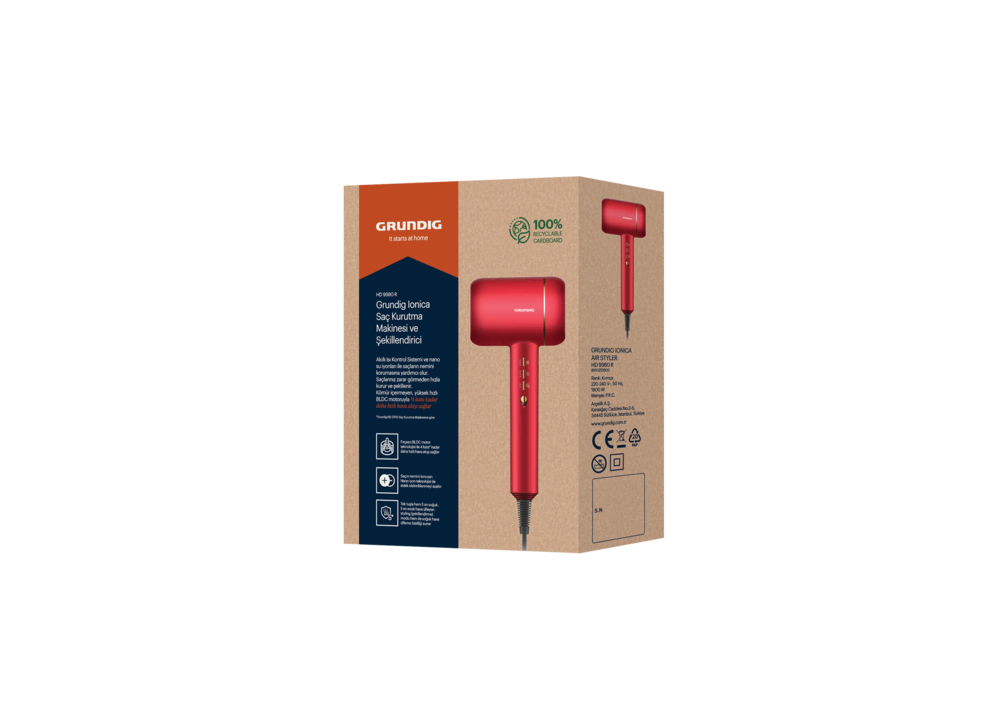 HD 9980 IONICA RED Saç Kurutma Makinesi